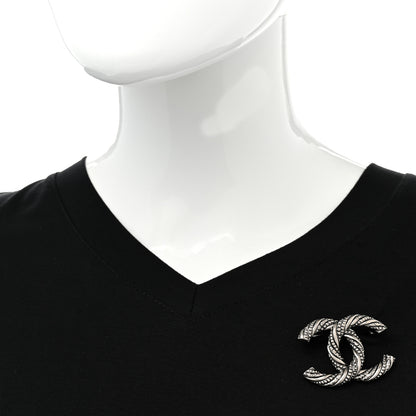 Chanel Ruthenium Twisted CC Brooch 2 of 4