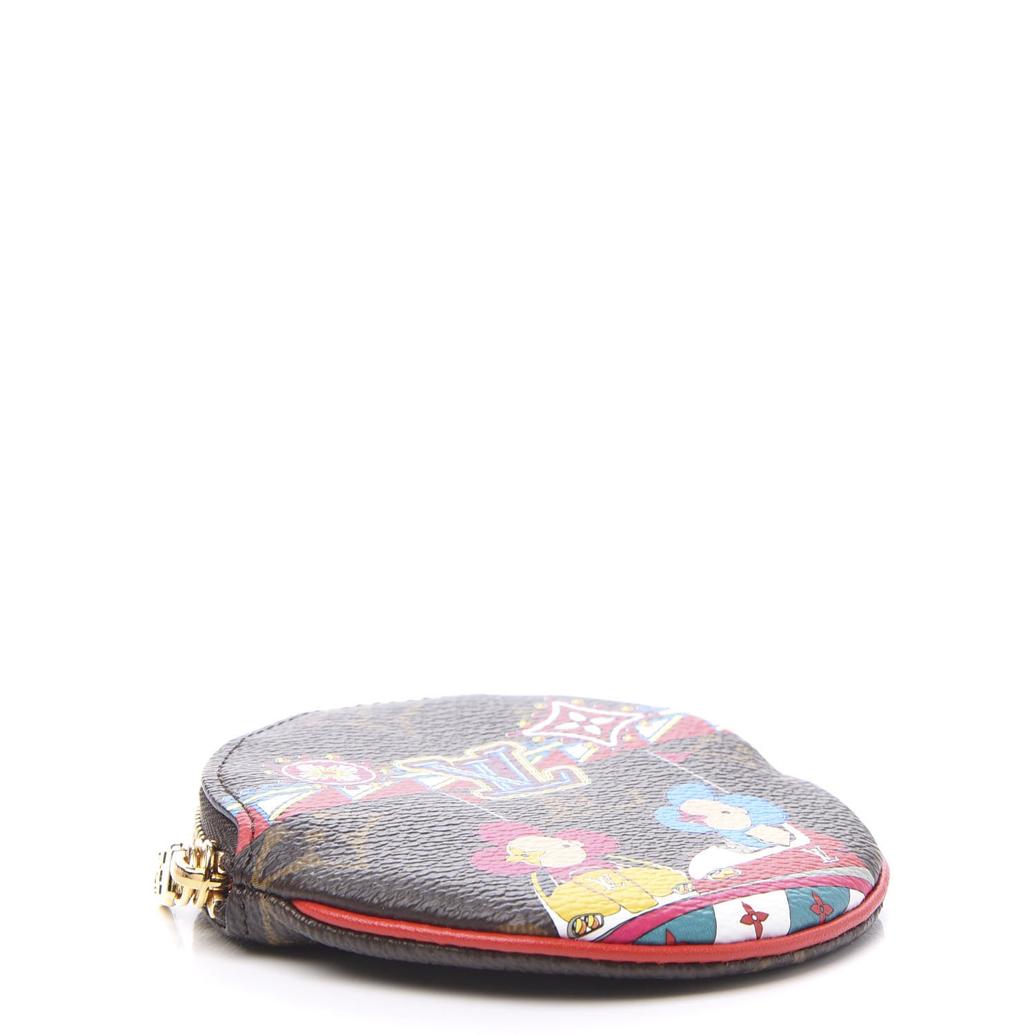 Louis Vuitton Monogram 2020 Christmas Animation Bumper Cars Round Coin Purse Coquelicot 3 of 9