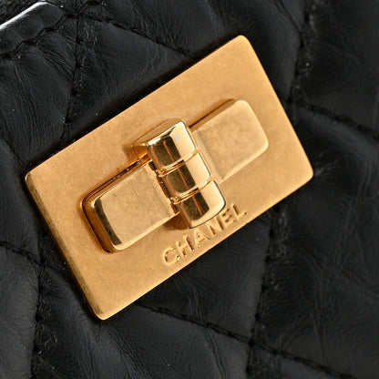 Chanel Aged Calfskin Quilted Lucky Charms 2.55 Reissue Zip Around Wallet Black 11 of 13