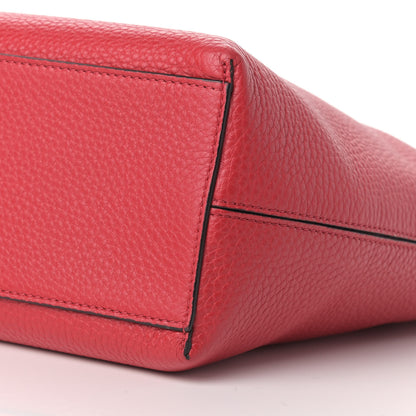 Valentino Garavani Grained Calfskin Small Rockstud Shoulder Tote Rouge Pur 6 of 8