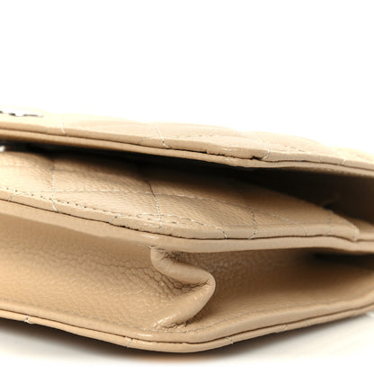Chanel Caviar Quilted Wallet on Chain WOC Beige 11 of 12