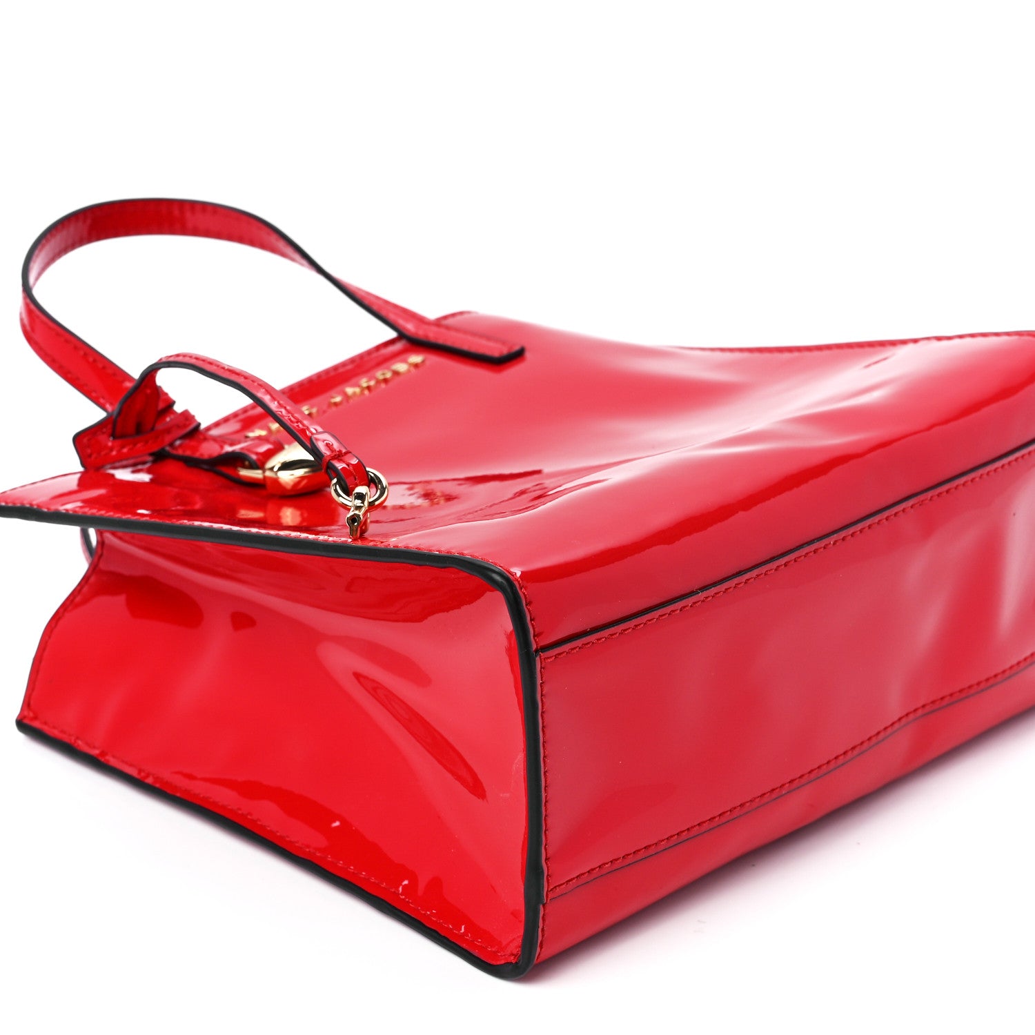 Marc Jacobs Patent Calfskin Mini Grind Tote Valiant Poppy 9 of 10