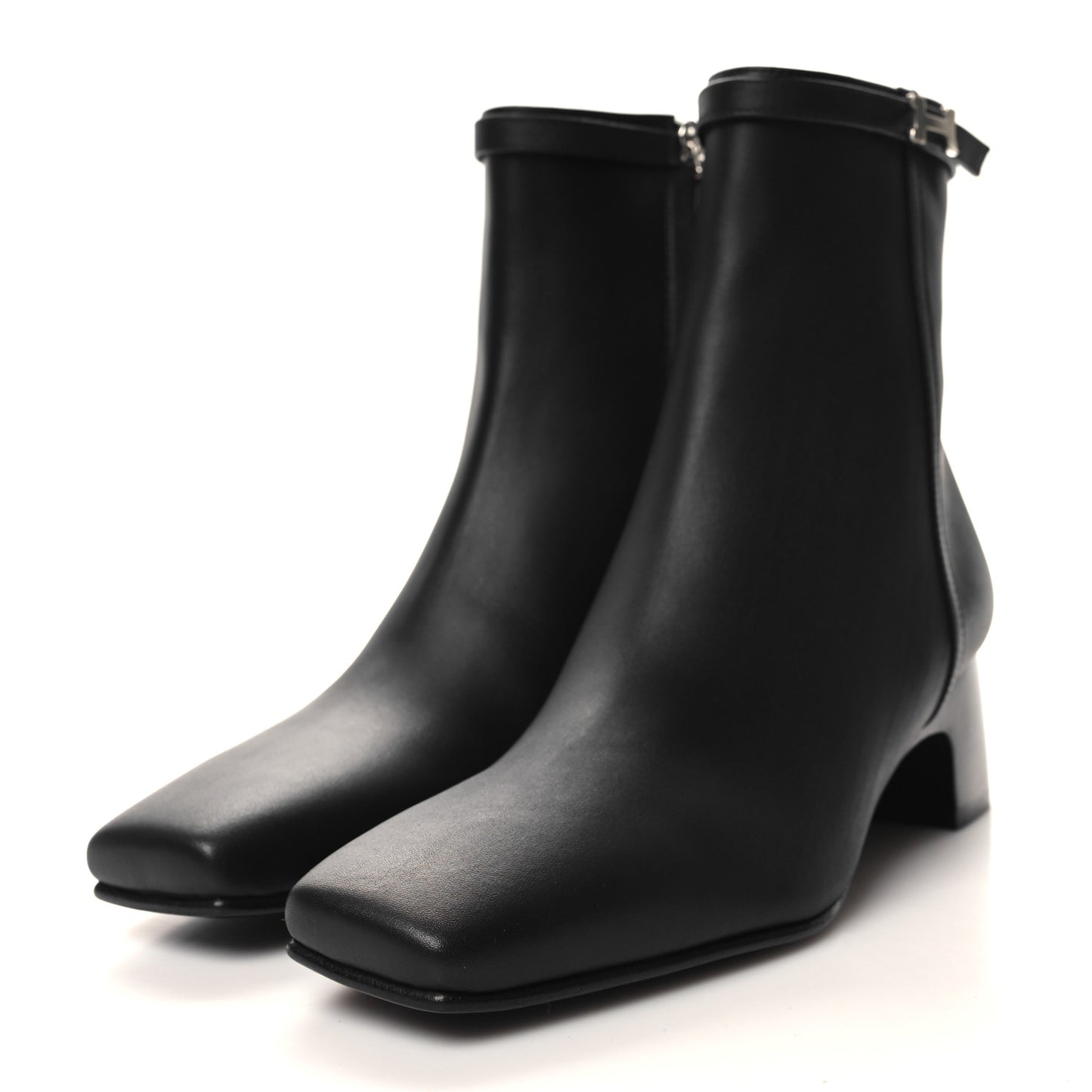 Calfskin Hommage Ankle Boots 36 Black