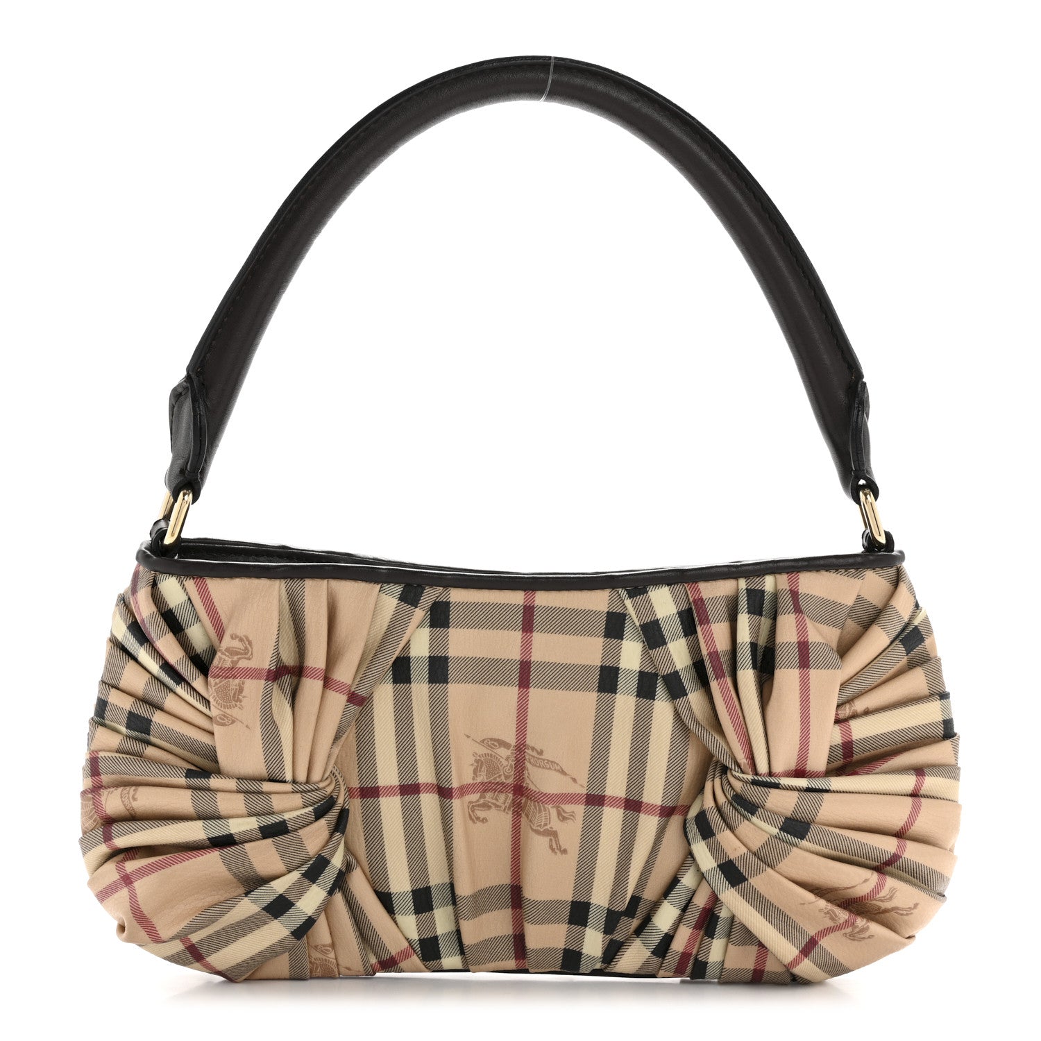 Burberry Haymarket Check Knot Shoulder Bag Chocolate 1 of 16