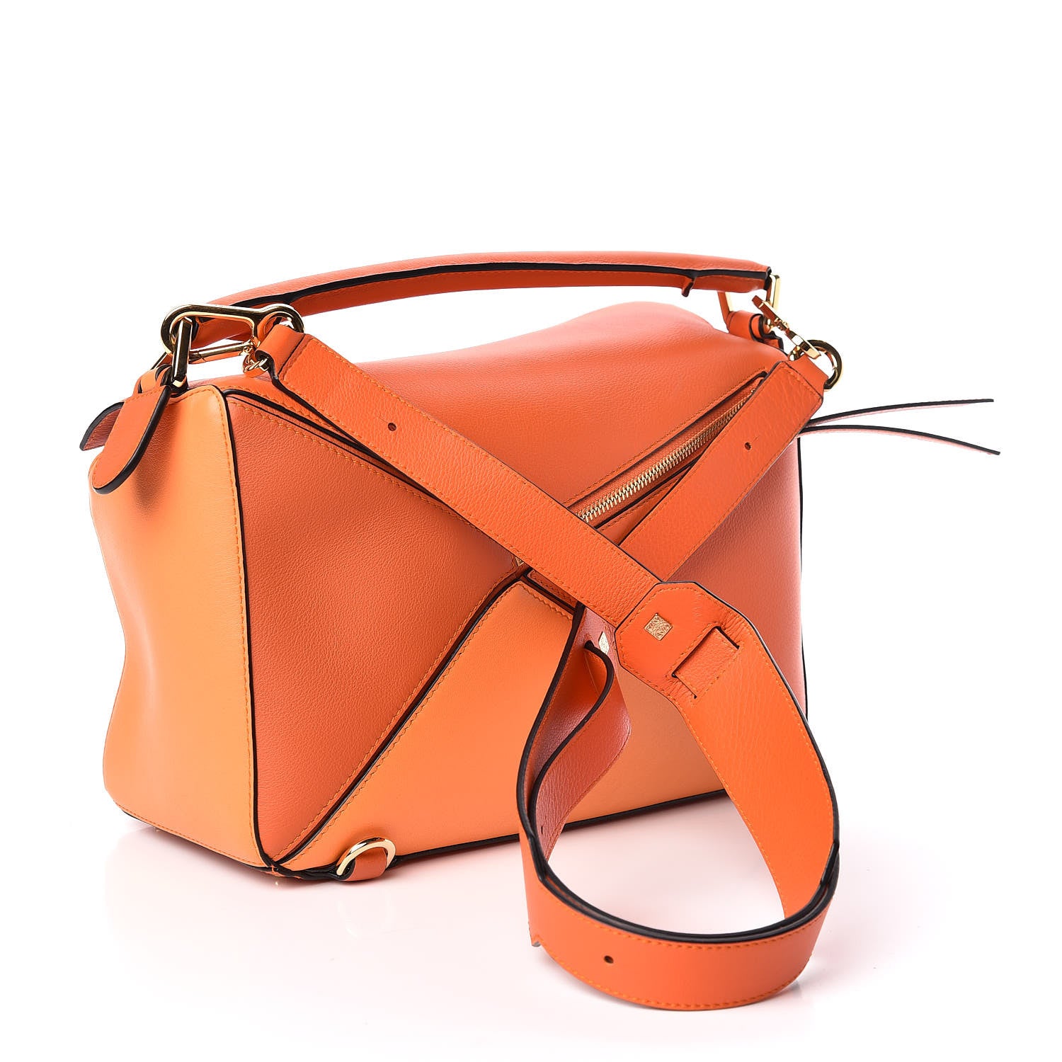 Loewe Calfskin Medium Puzzle Bag Orange Multi 3 of 10