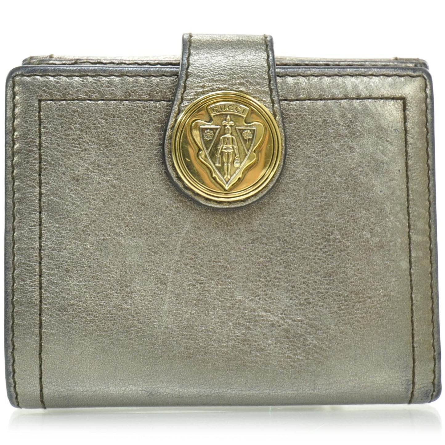 Leather Compact Hysteria Wallet Metallic