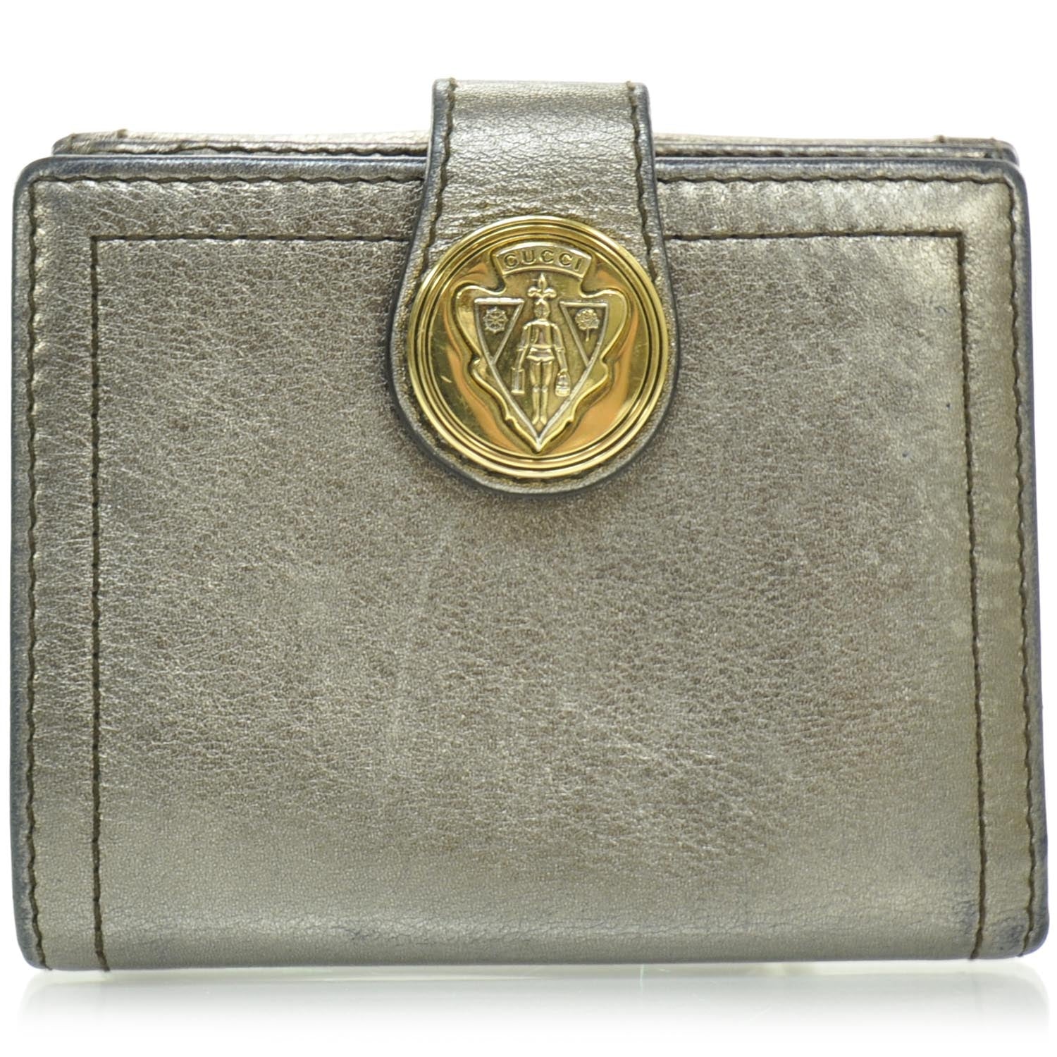 Gucci Leather Compact Hysteria Wallet Metallic 1 of 10