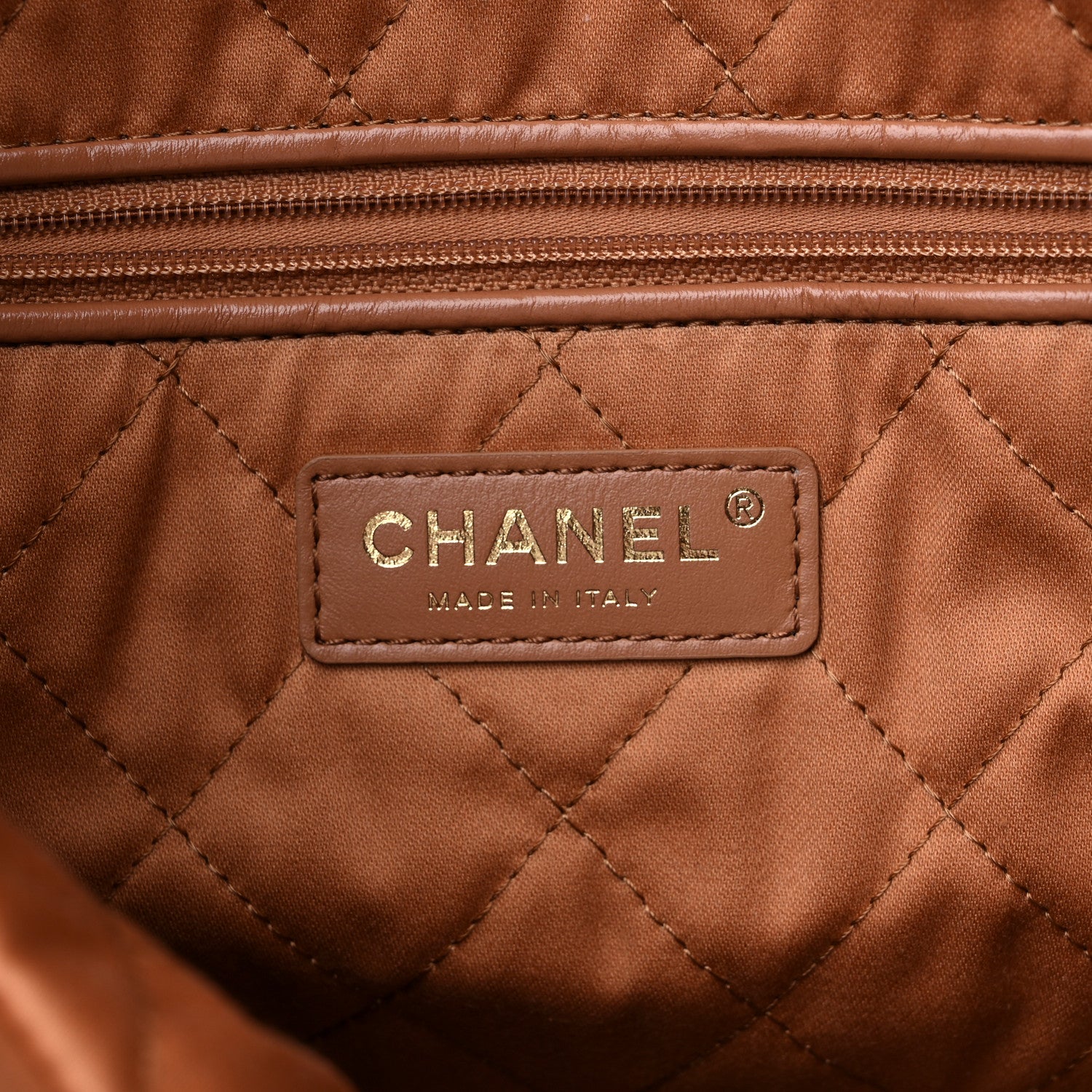 Chanel Shiny Calfskin Quilted Chanel 22 Camel 7 of 10