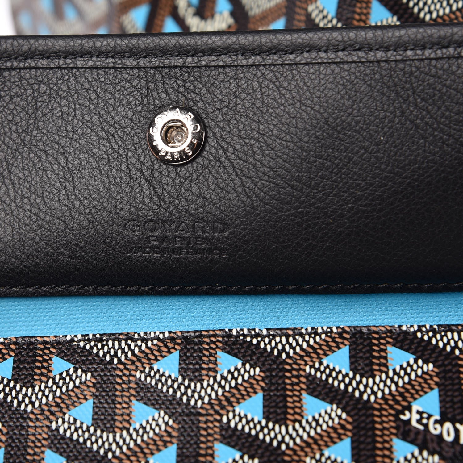 Goyard Goyardine Saint Louis Claire Voie GM Black Blue 7 of 11