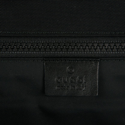 Gucci Nylon Web Snow Glam Double Buckle Flap Messenger Bag Black 6 of 7