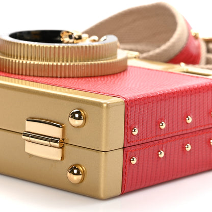 Dolce & Gabbana Lizard Camera Shoulder Bag Red Gold 9 of 9