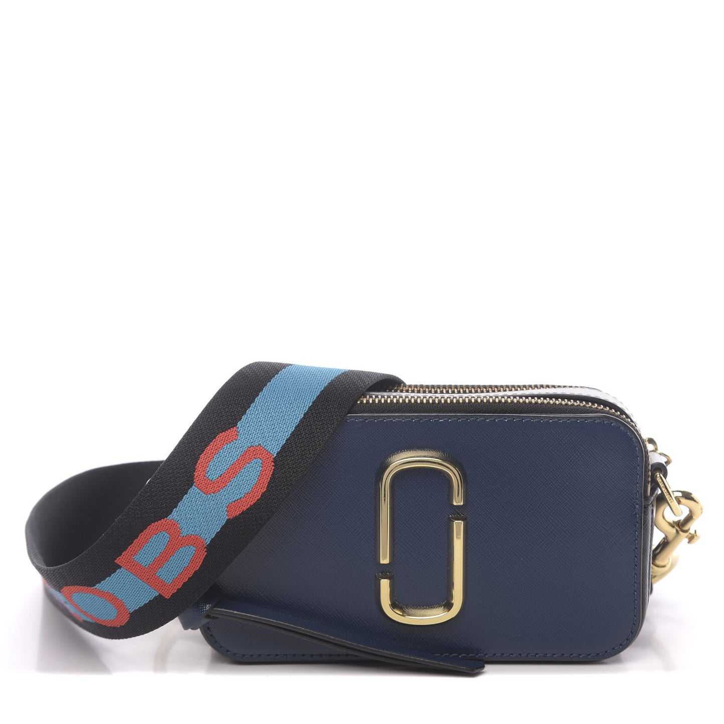 Saffiano Small Snapshot Camera Bag Blue Sea