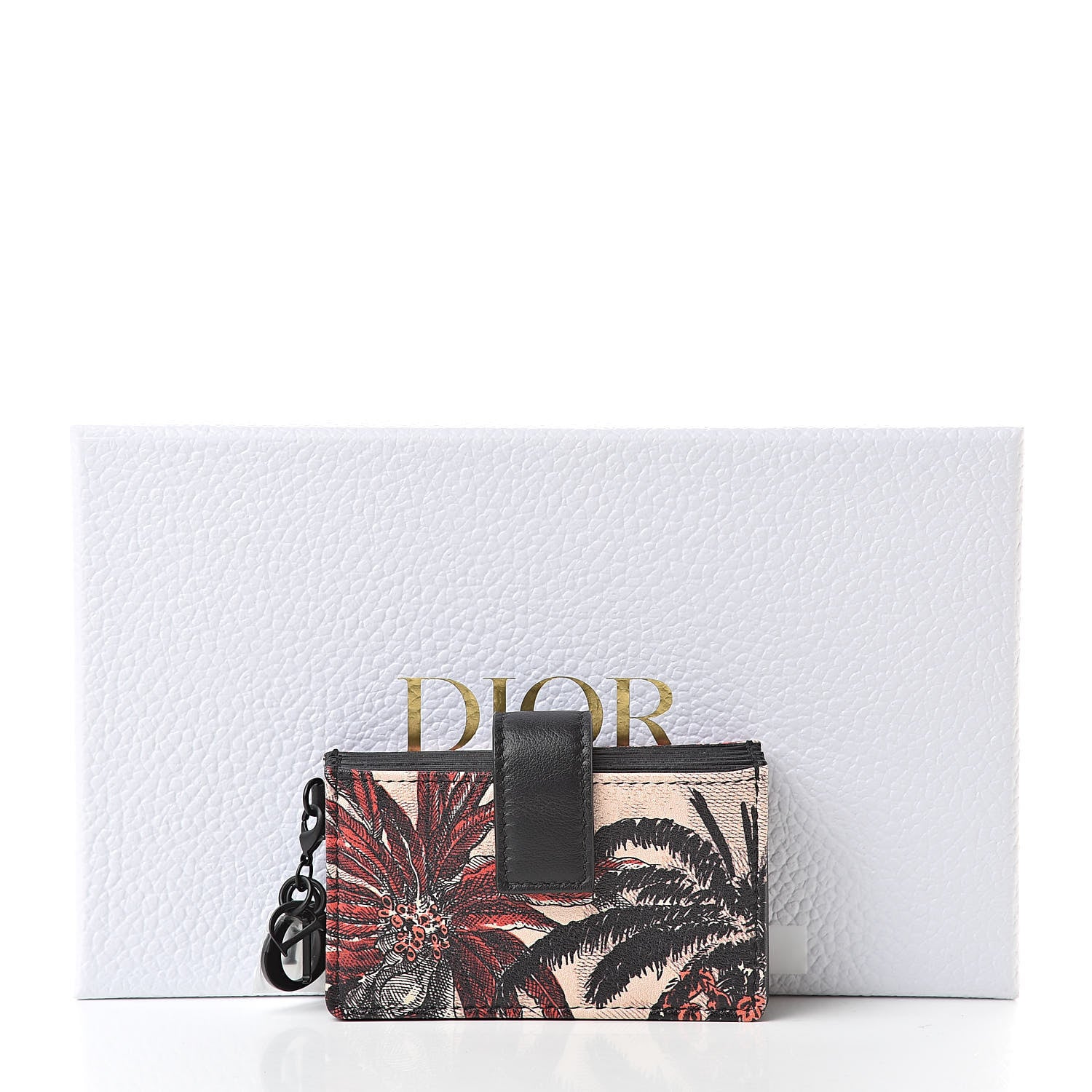 Christian Dior Calfskin Lady Dior Toile de Jouy Gusseted Card Holder Rouge Multicolor 8 of 8