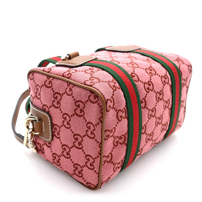 Gucci GG Supreme Web Mini GG Top Handle Bag Pink Beige 9 of 10