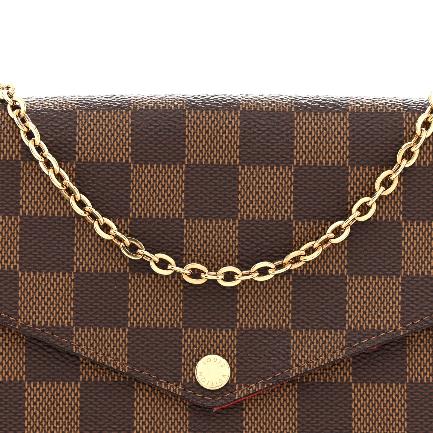 Damier Ebene Pochette Felicie Chain Wallet