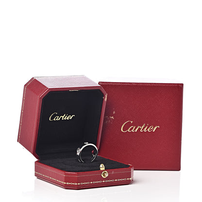 Cartier 18K White Gold 3 Diamond 5.5mm LOVE Ring 53 6.25 9 of 9
