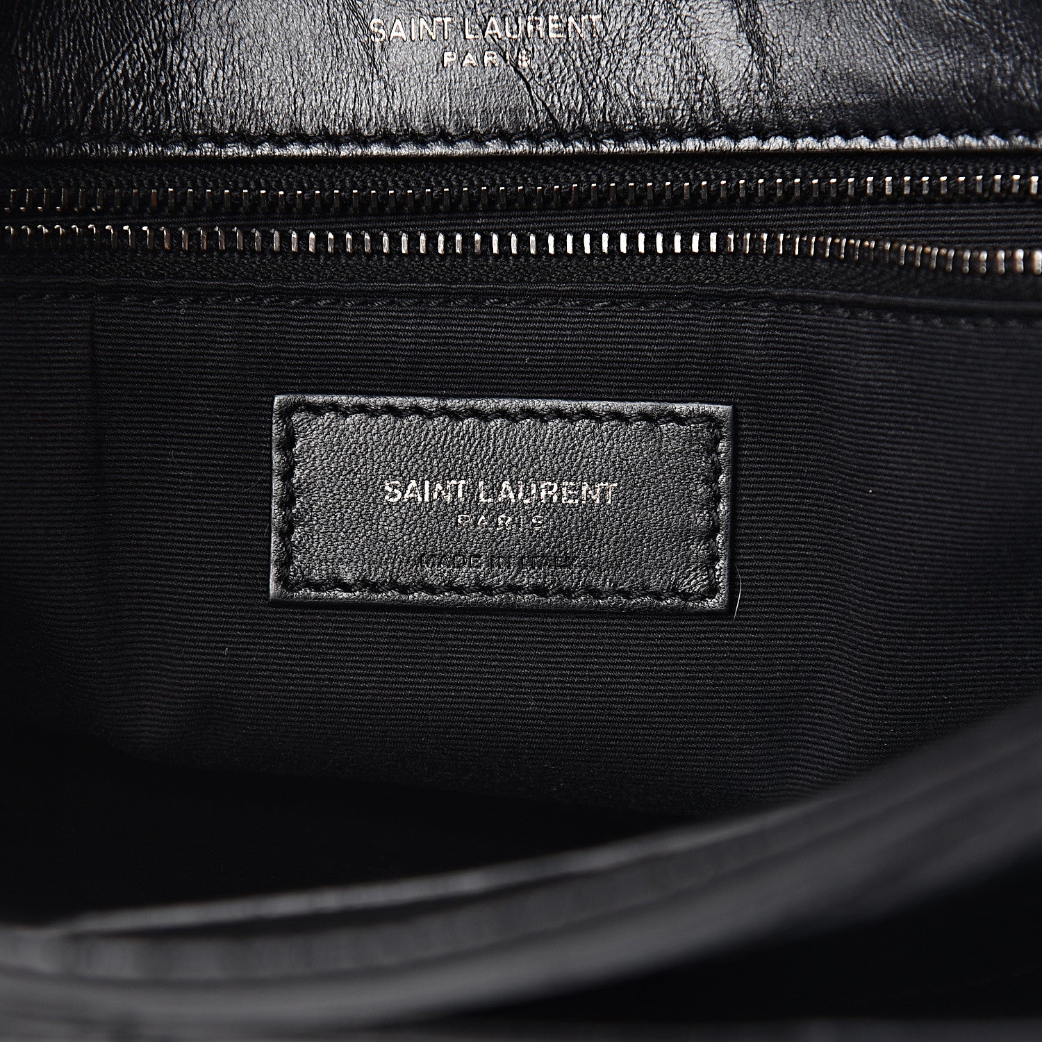 Saint Laurent Crinkled Calfskin Matelasse Monogram Medium Niki Chain Satchel Black 7 of 10