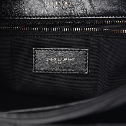 Saint Laurent Crinkled Calfskin Matelasse Monogram Medium Niki Chain Satchel Black 7 of 10