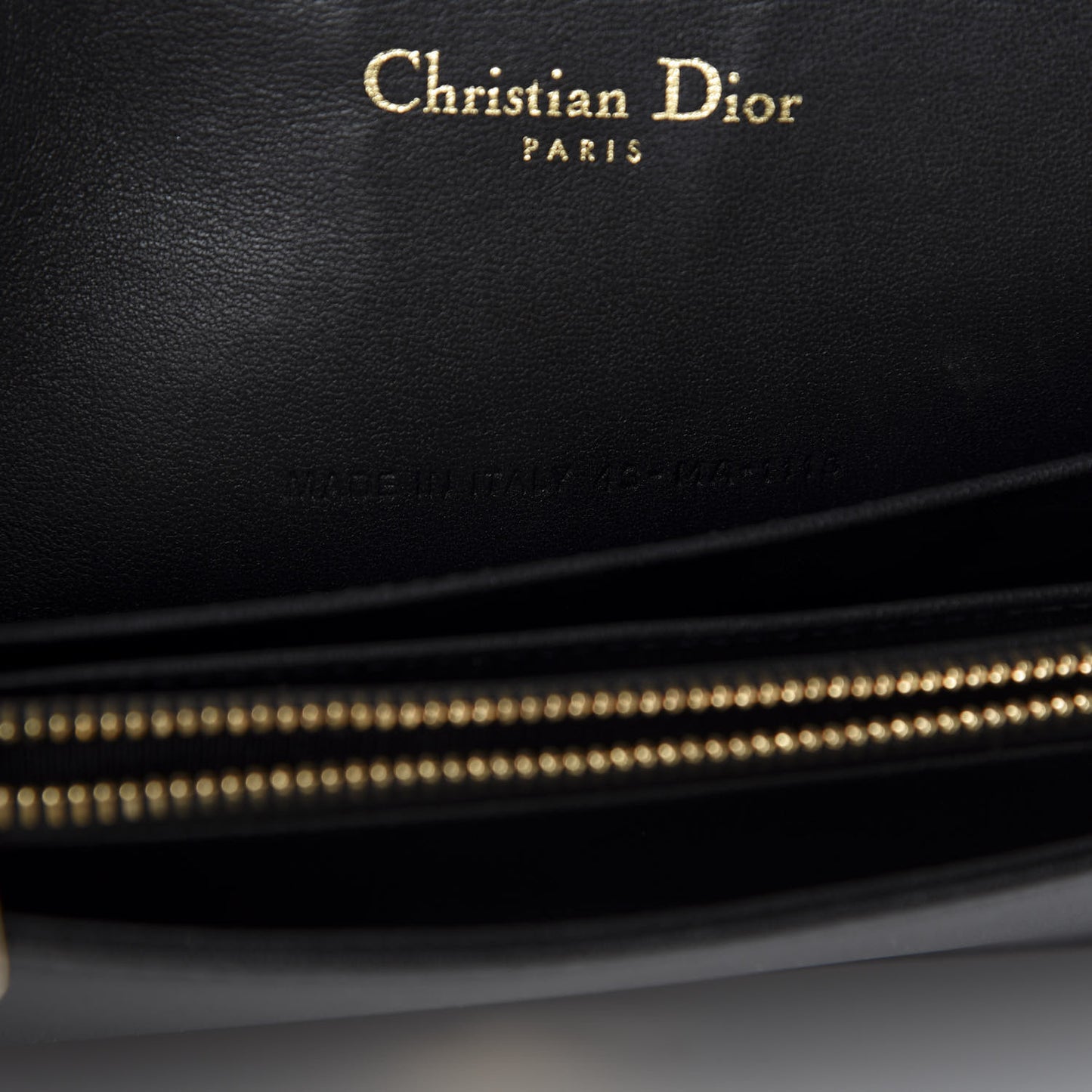 Lambskin Cannage Lady Dior Chain Wallet Black