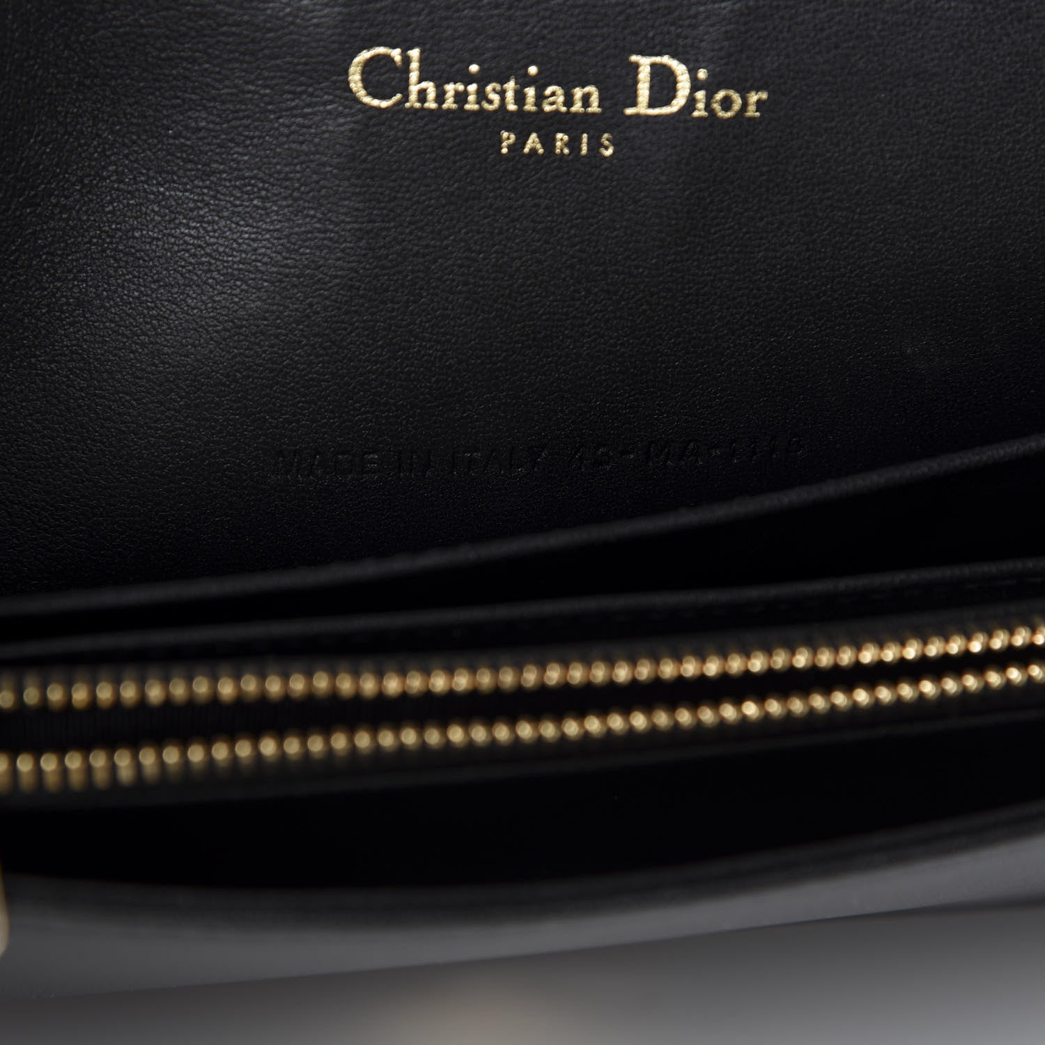 Christian Dior Lambskin Cannage Lady Dior Chain Wallet Black 10 of 13