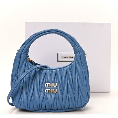 Miu Miu Nappa Matelasse Small Wander Hobo  Onda 10 of 10