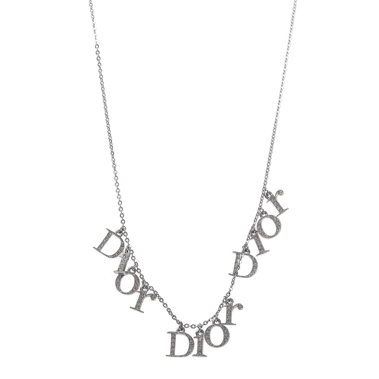 Metal Logo Necklace Silver