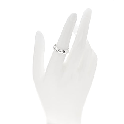 Gucci Sterling Silver Blind for Love Band Ring 54 6.75 2 of 6