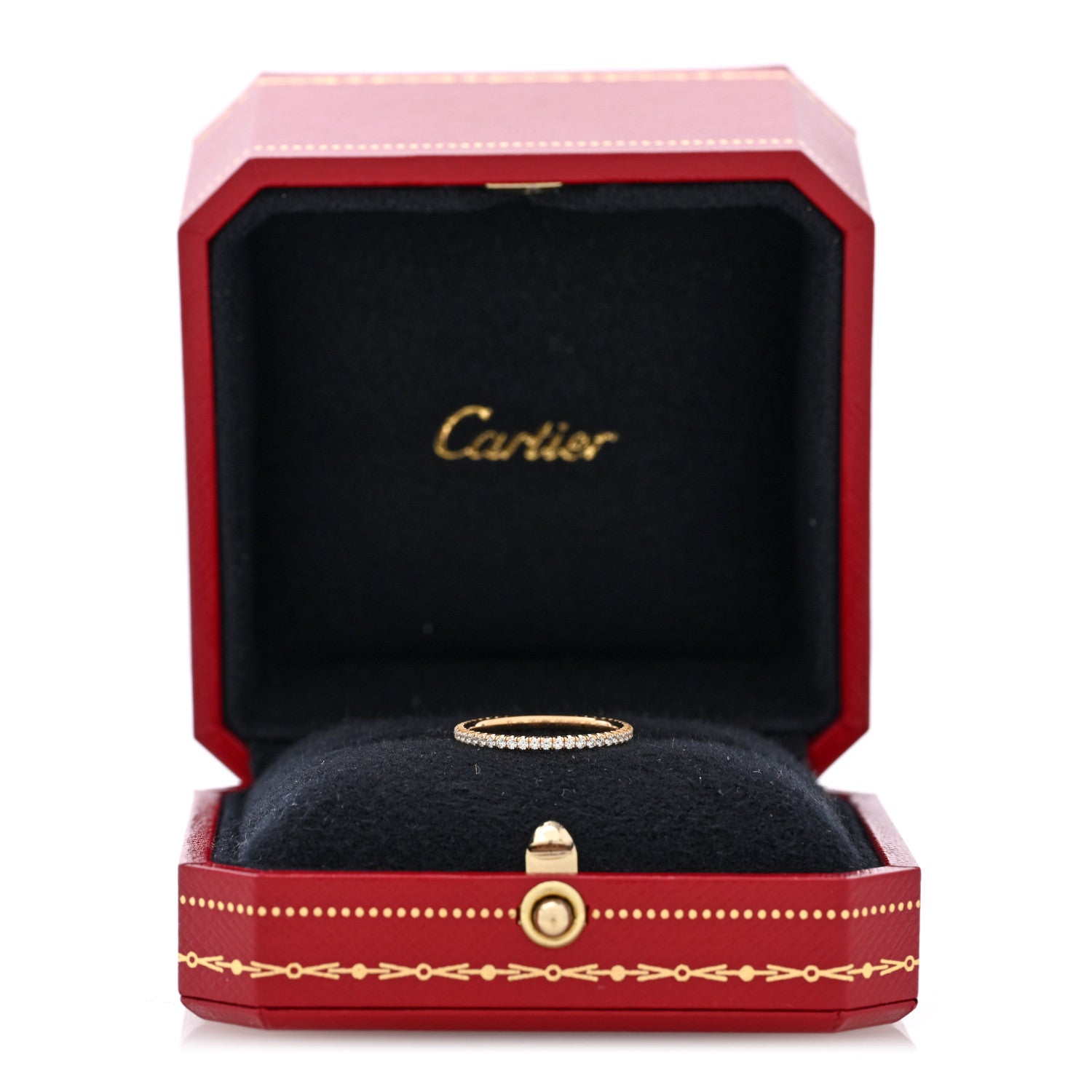 Cartier 18K Yellow Gold Diamond 1.5mm Etincelle de Cartier Wedding Band Ring 49 5 5 of 5