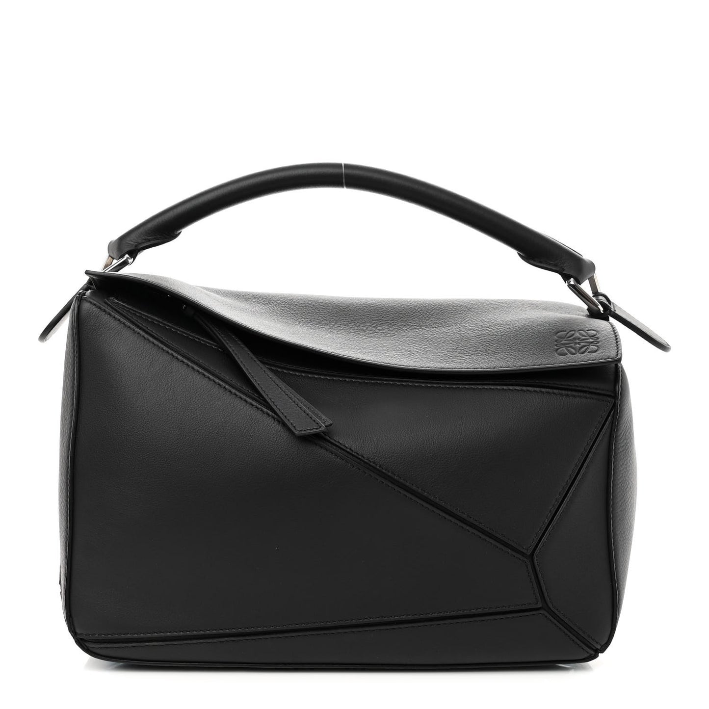 Calfskin Medium Puzzle Bag Black