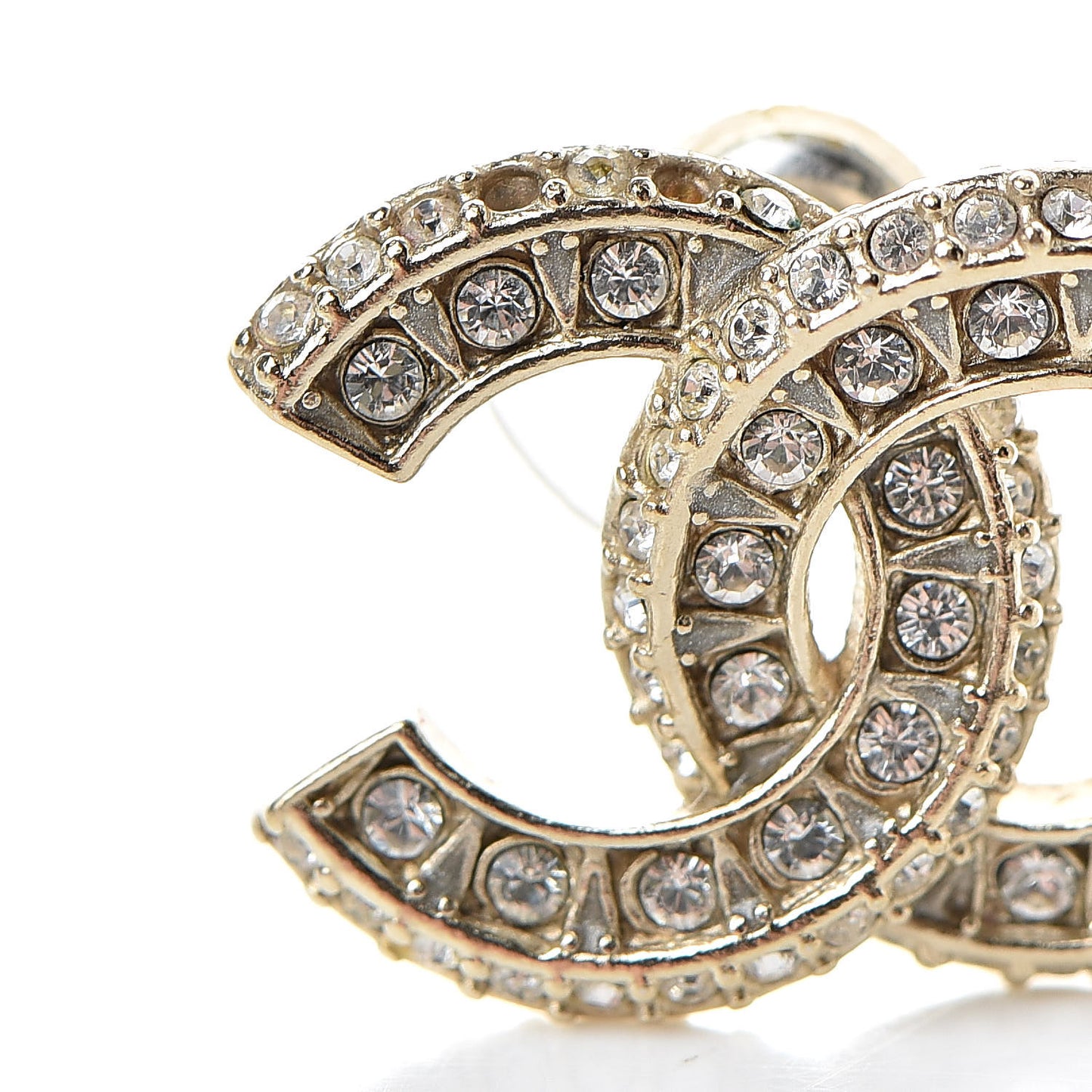 Crystal CC Earrings Gold