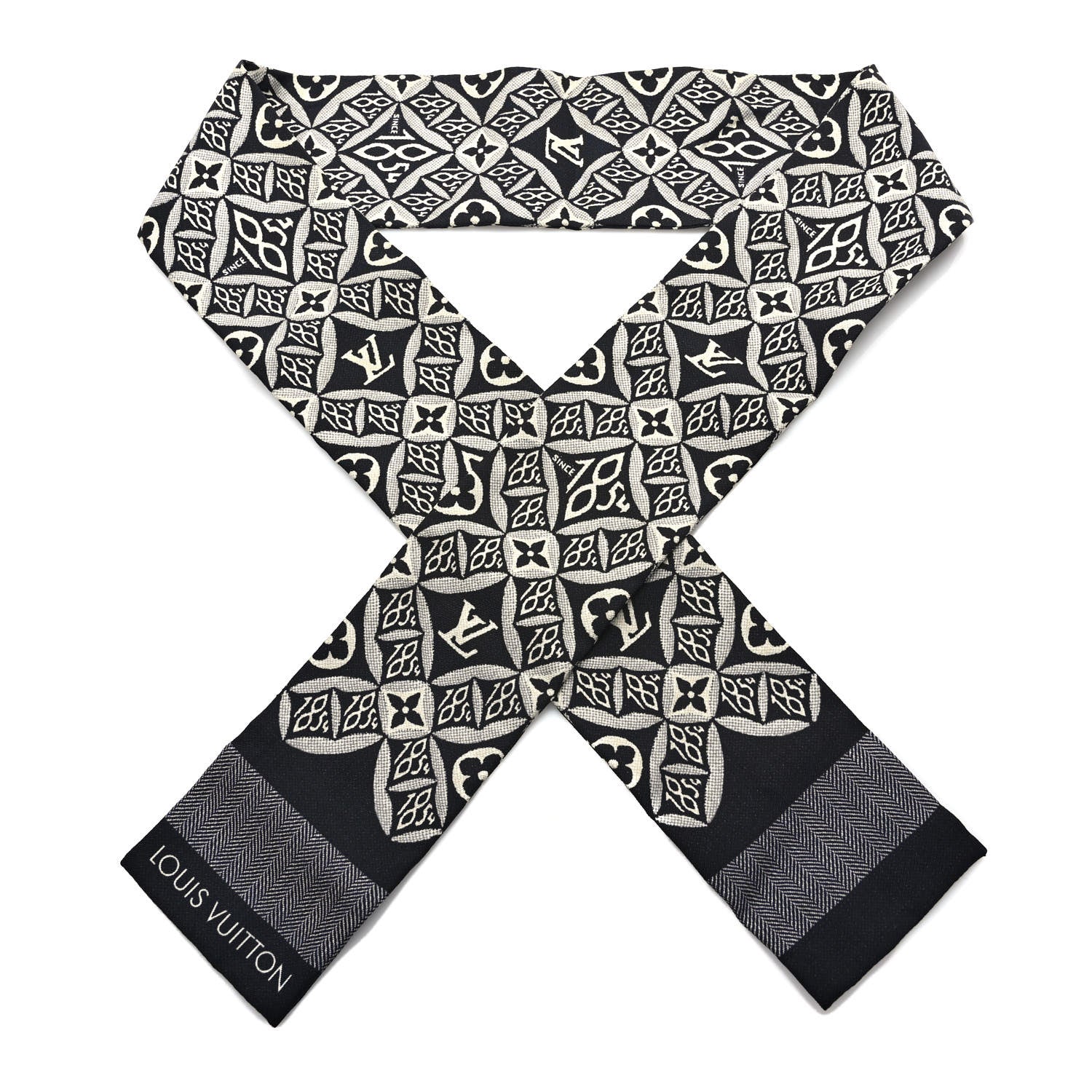 Louis Vuitton Silk Since 1854 Bandeau Gris 1 of 3