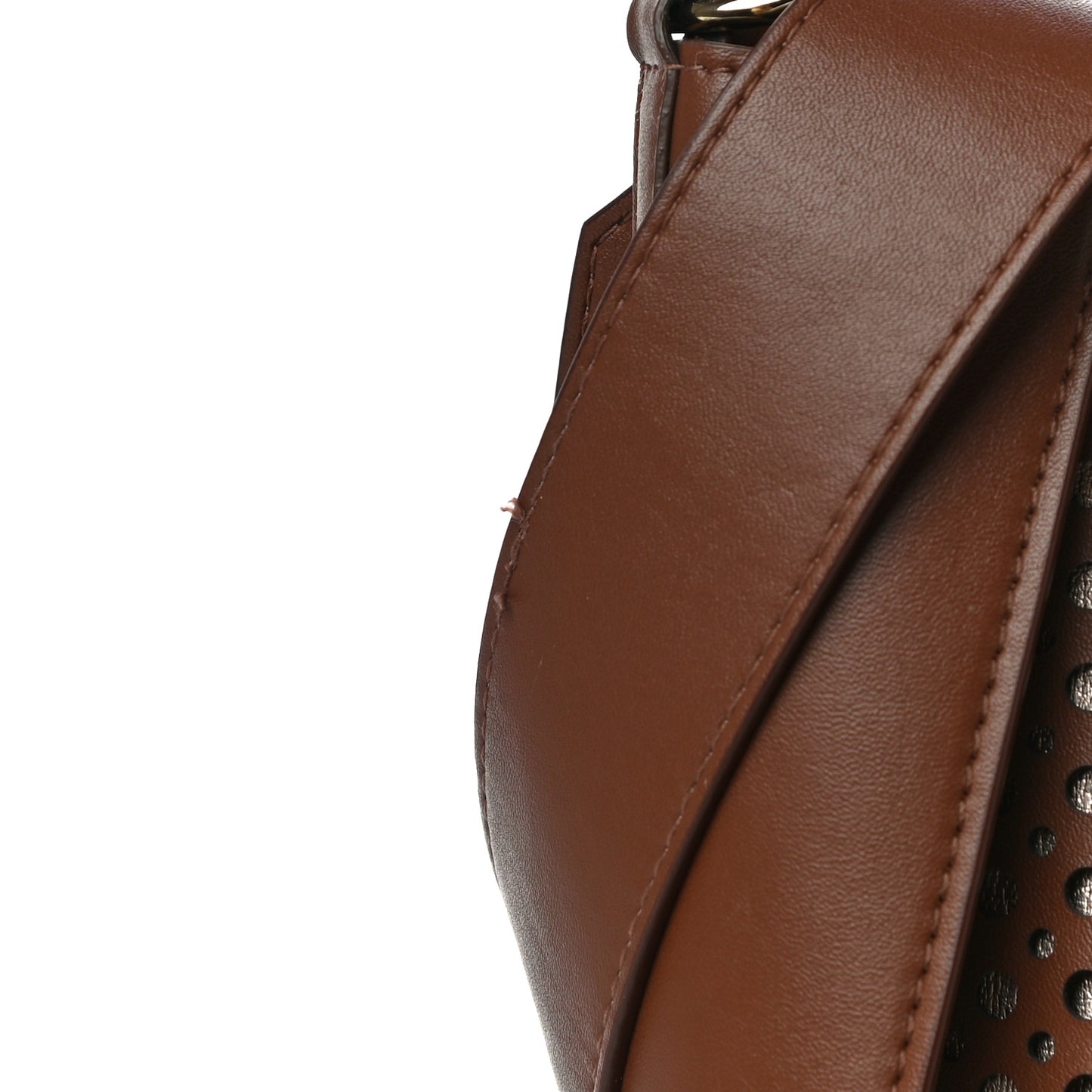Eco Alter Nappa Perforated Logo Crossbody Brown