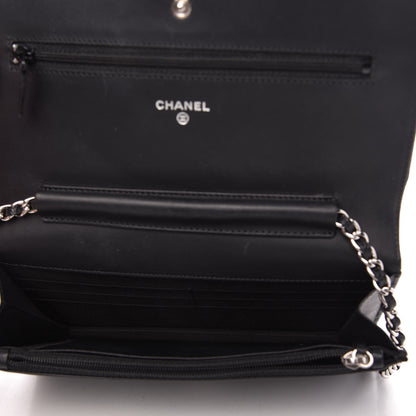 Chanel Caviar Timeless CC Wallet On Chain WOC Black 5 of 10