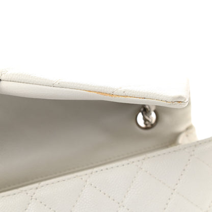 Chanel Caviar Quilted Maxi Single Flap White 5 of 11
