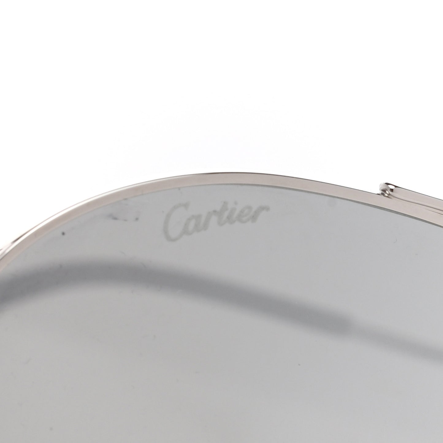 Panthere De Cartier Aviator Sunglasses Silver