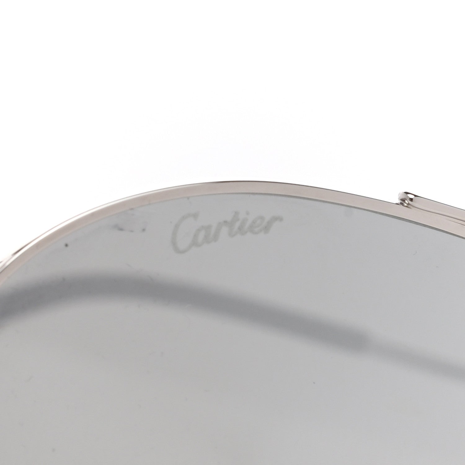 Cartier Panthere De Cartier Aviator Sunglasses Silver 5 of 9