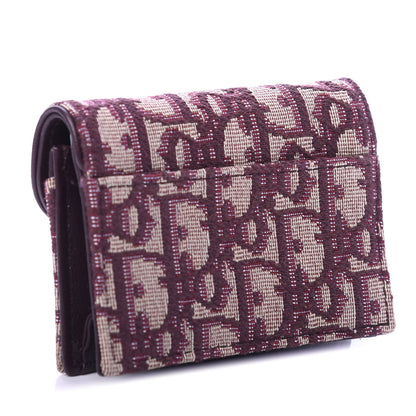 Christian Dior Oblique Saddle Card Holder Bordeaux 3 of 8