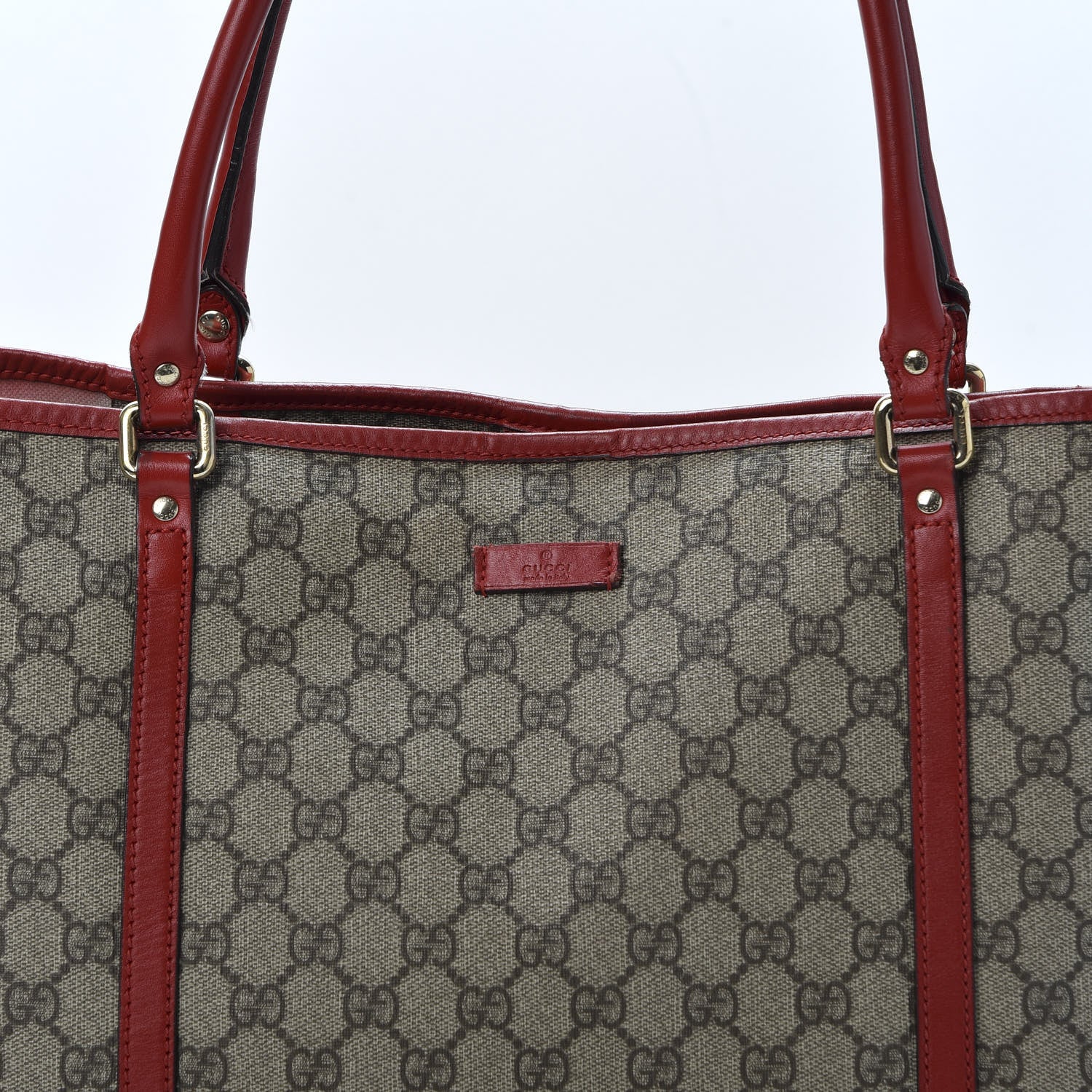 Gucci GG Plus Monogram Medium Joy Tote Red 10 of 10
