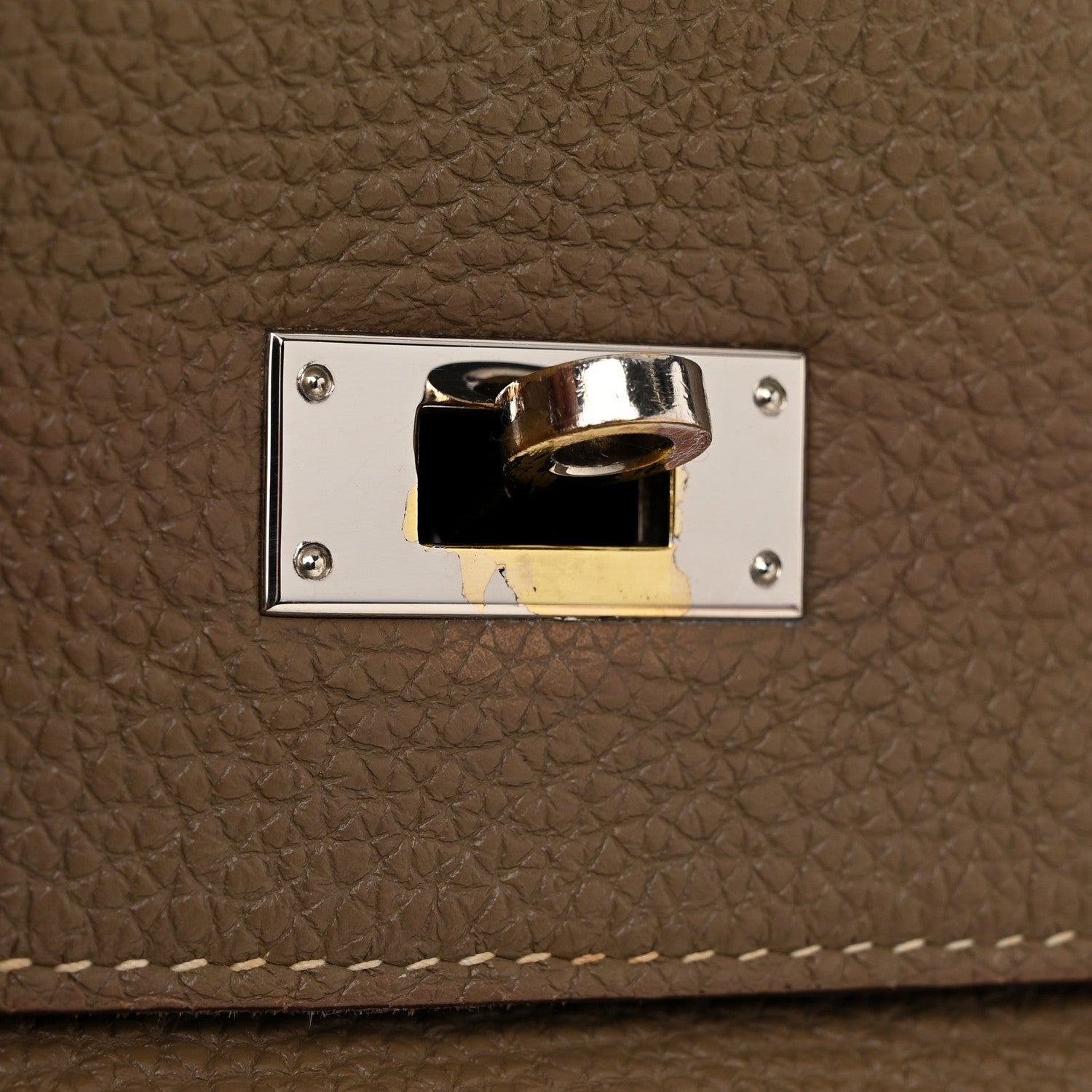 Hermes Togo Kelly Retourne 35 Etoupe 13 of 14