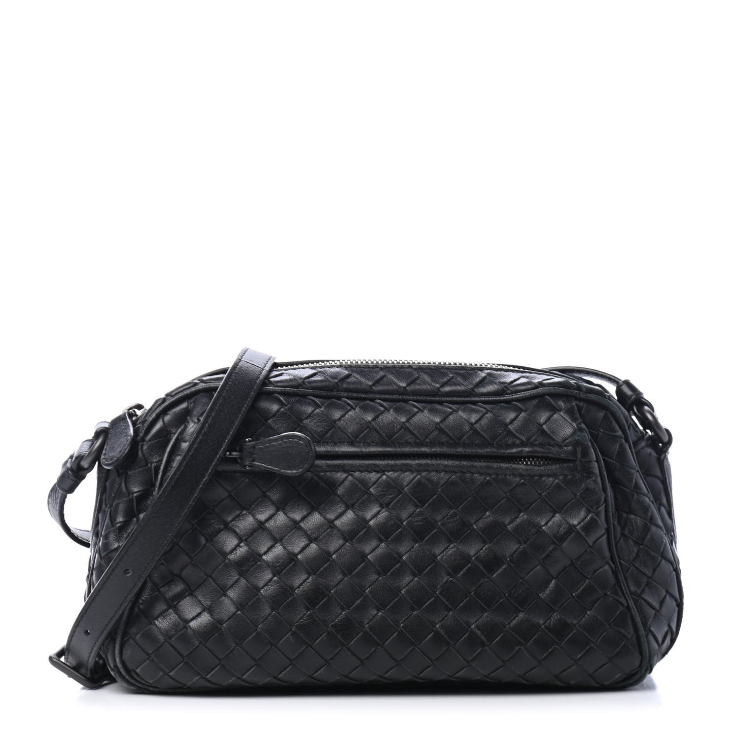 Nappa Intrecciato Shoulder Bag Black