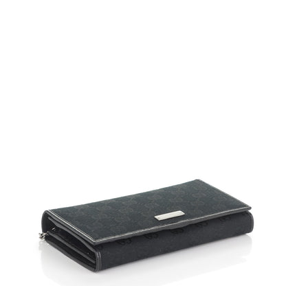 Gucci Monogram Metal Bar Chain Wallet Black 4 of 7