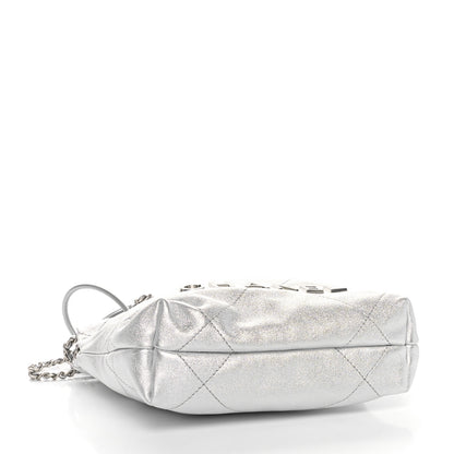 Chanel Metallic Lambskin Quilted Mini Chanel 22 Silvery 4 of 10