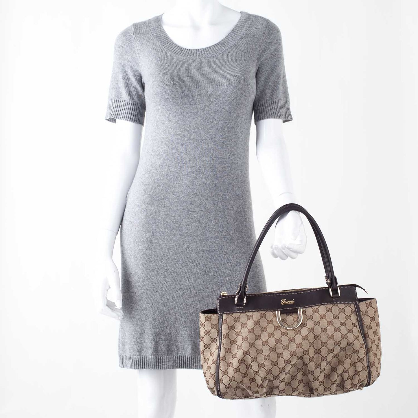 Monogram D Gold Tote Ebony