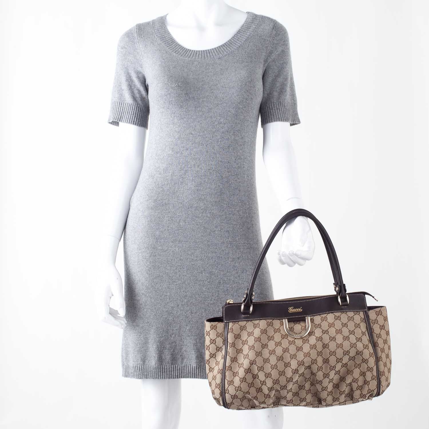 Gucci Monogram D Gold Tote Ebony 2 of 9