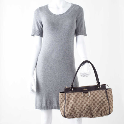 Gucci Monogram D Gold Tote Ebony 2 of 9