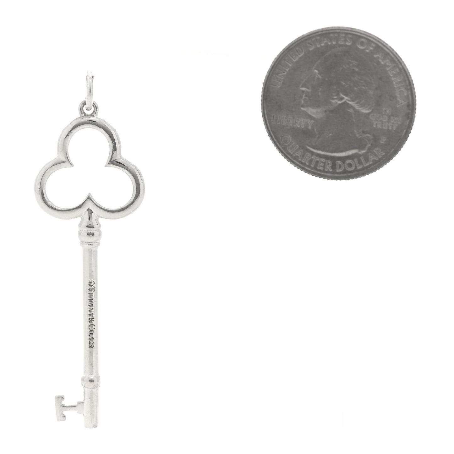 Sterling Silver Large Trefoil Key Pendant