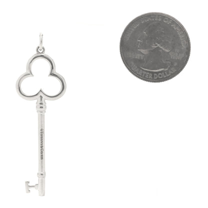 Tiffany Sterling Silver Large Trefoil Key Pendant 2 of 3