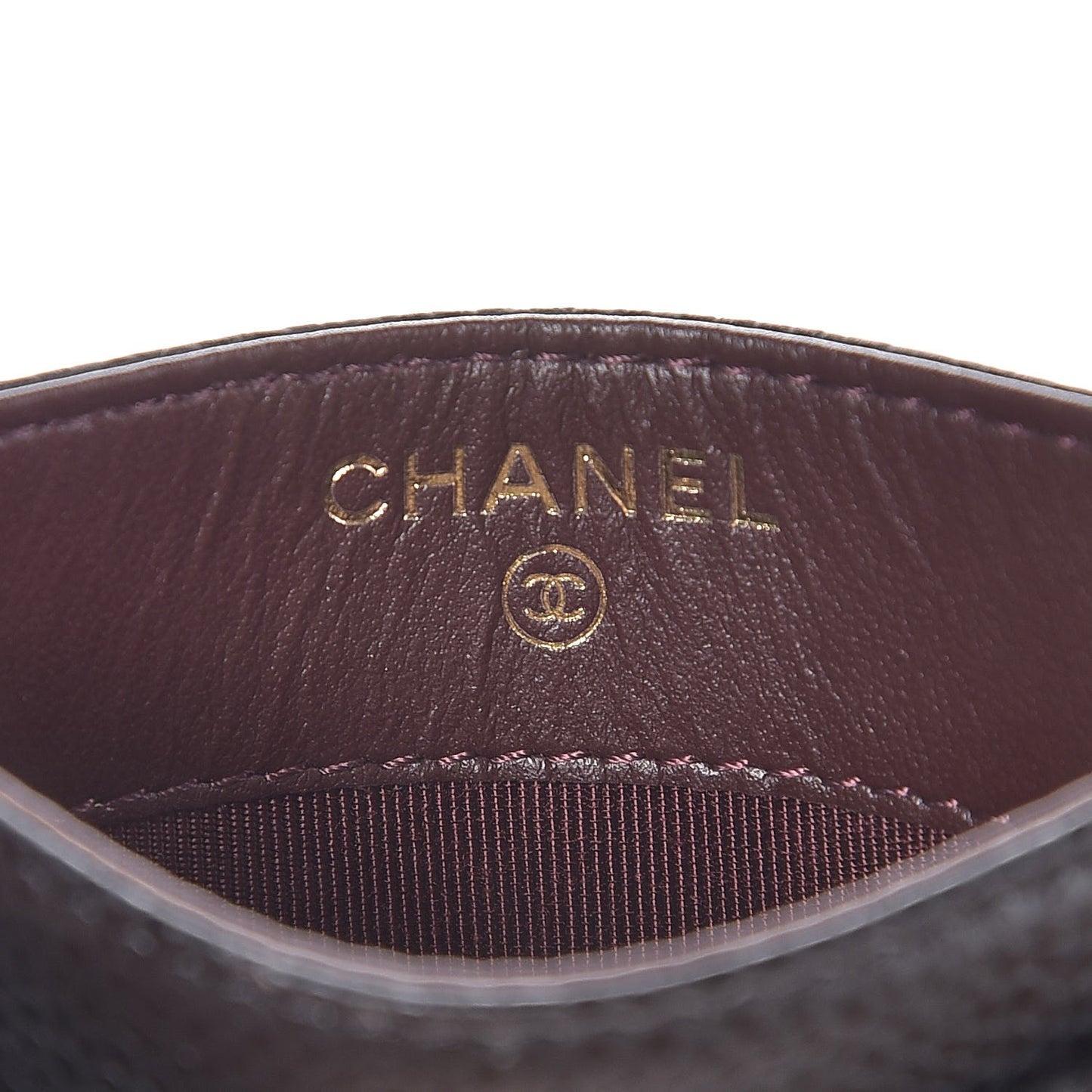 Caviar Quilted Card Holder Black