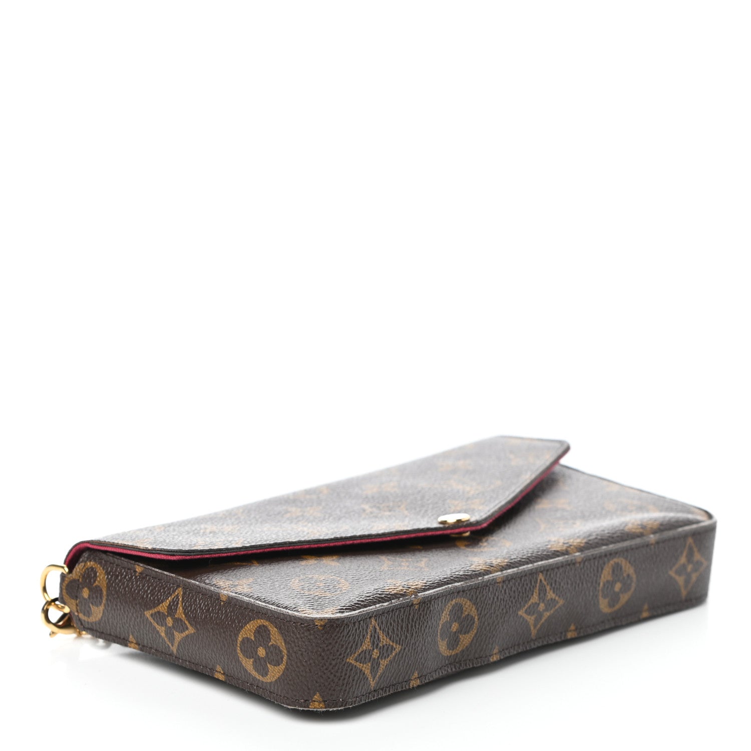 Louis Vuitton Monogram Pochette Felicie Chain Wallet Fuchsia 4 of 9