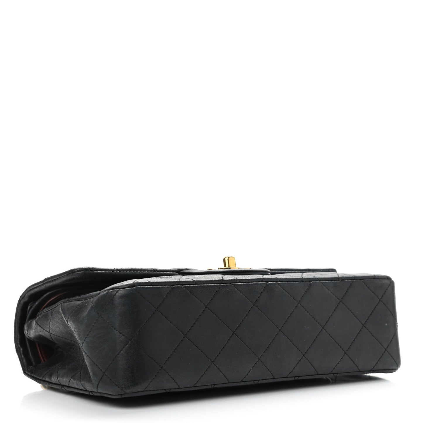 Lambskin Quilted Small Double Flap Black